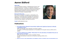 Desktop Screenshot of aaronsidford.com