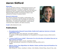 Tablet Screenshot of aaronsidford.com